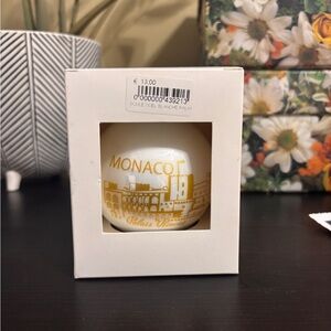 Monaco Gold and White Decorative Ornamnet